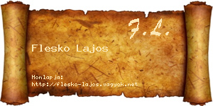 Flesko Lajos névjegykártya